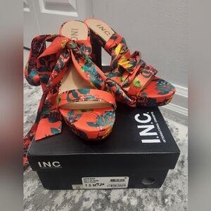 Brand new INC Women Satin Ankle Sandal Size 7.5 M